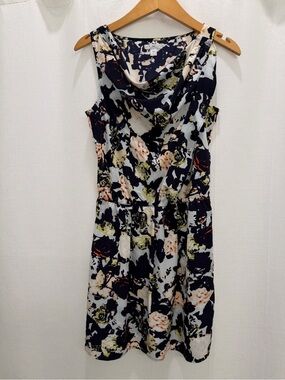3/$15 Gap Sleeveless Navy Floral Cowl Neck Dress
